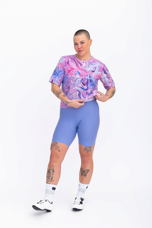 FLOW – Chandail de vélo pour femmes – Wavy pink